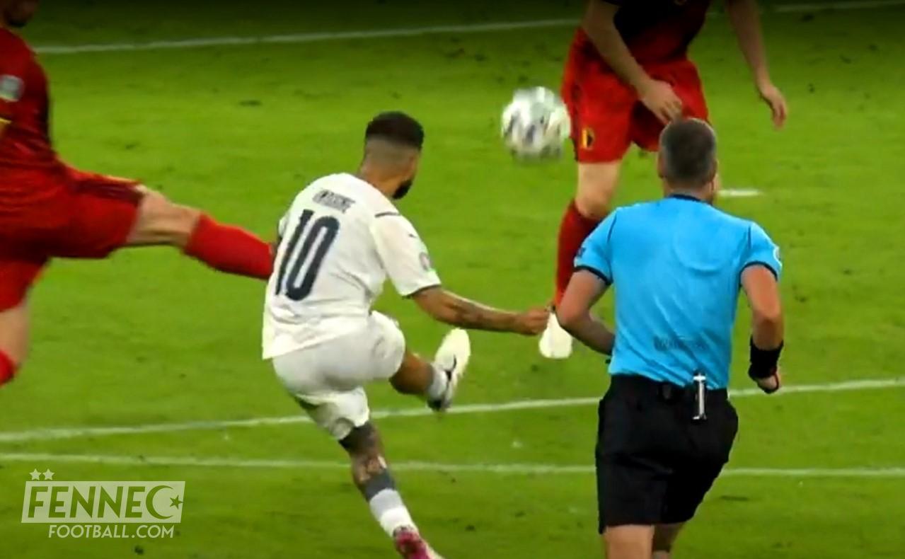 Euro 2020 : Lorenzo Insigne crucifie Courtois en pleine lucarne ! (Vidéo)