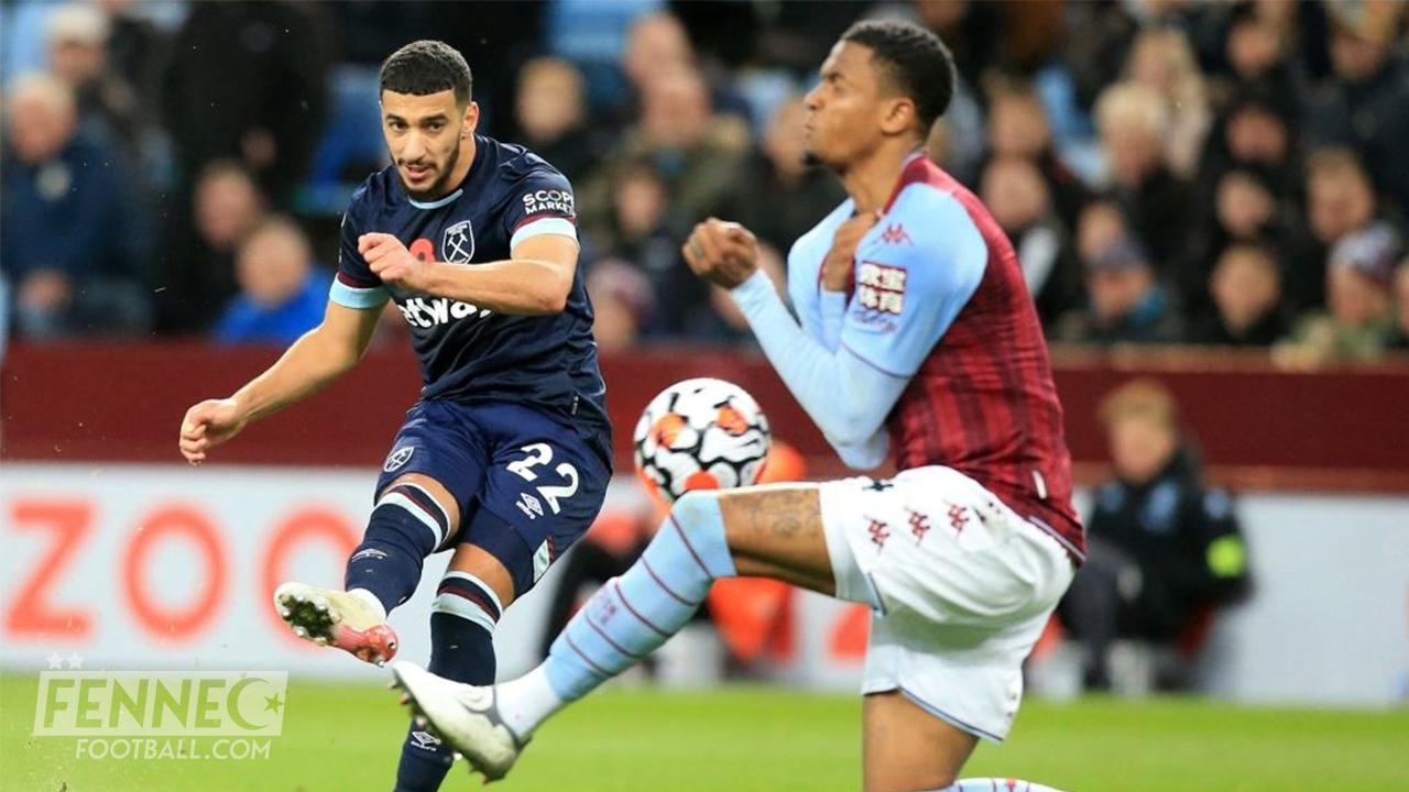 Benrahma auteur d'une passe décisive contre Aston Villa en Premier League (Vidéo)