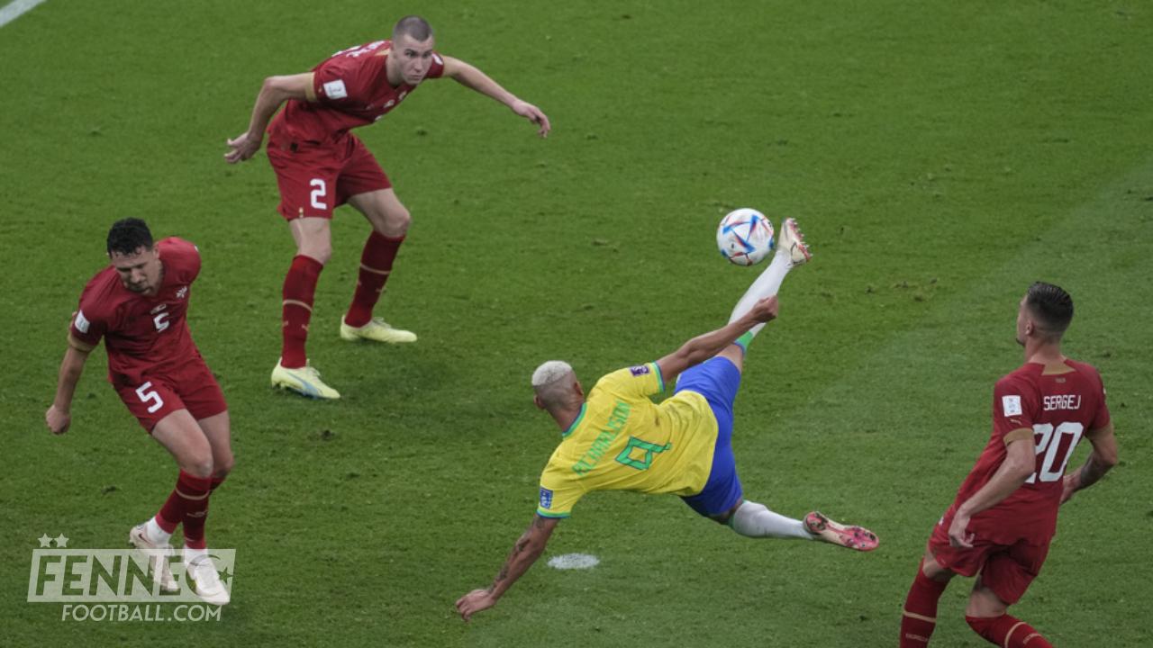 Coupe du monde / Brésil Serbie : D'un retourné acrobatique magique, Richarlison marque le but du tournoi (Vidéo)