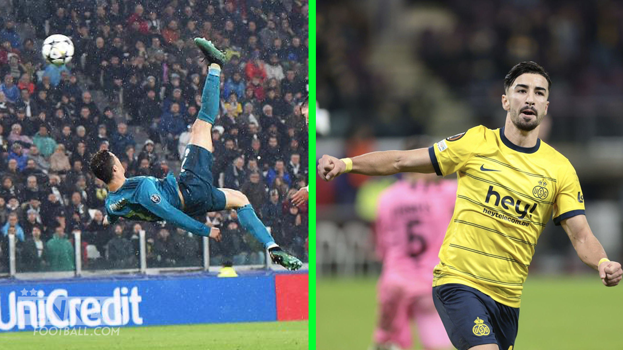 EXCEPTIONNEL ! Mohamed El Amine Amoura marque un superbe but sur coup de ciseaux à la CR7 ! (Vidéo)
