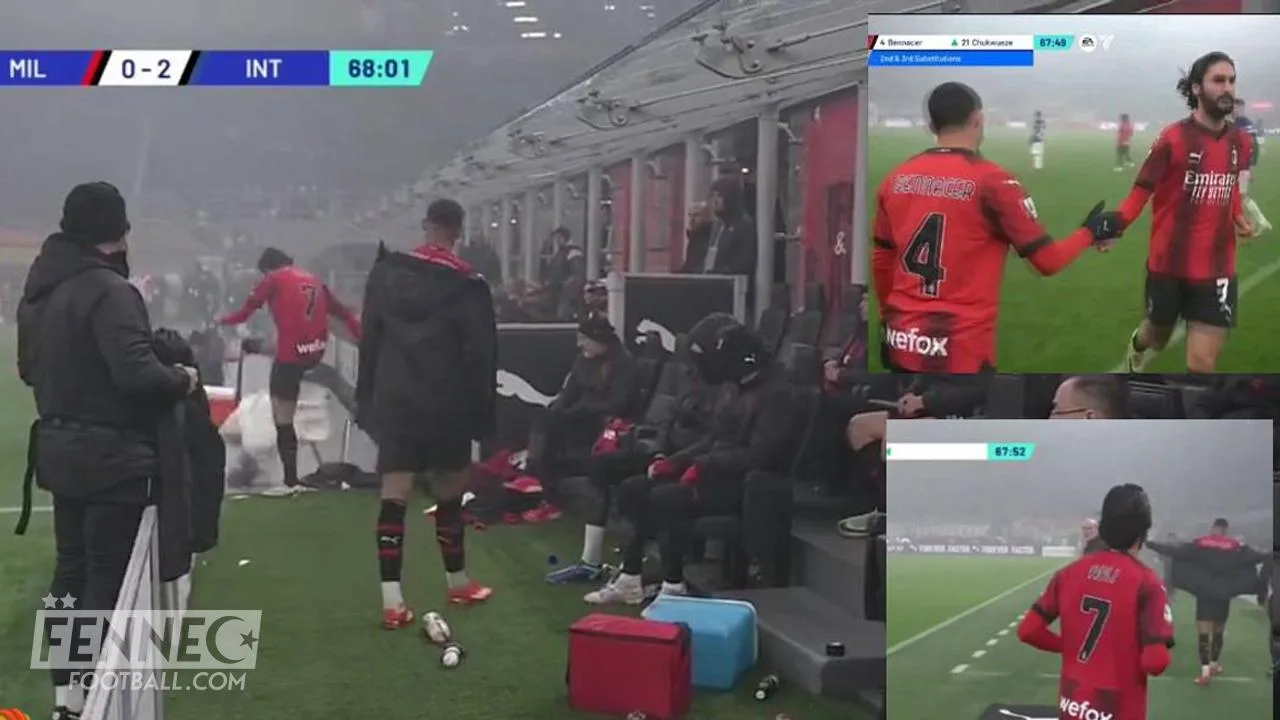 Remplacé par Ismaël Bennacer : Yacine Adli pète un câble (Vidéo)