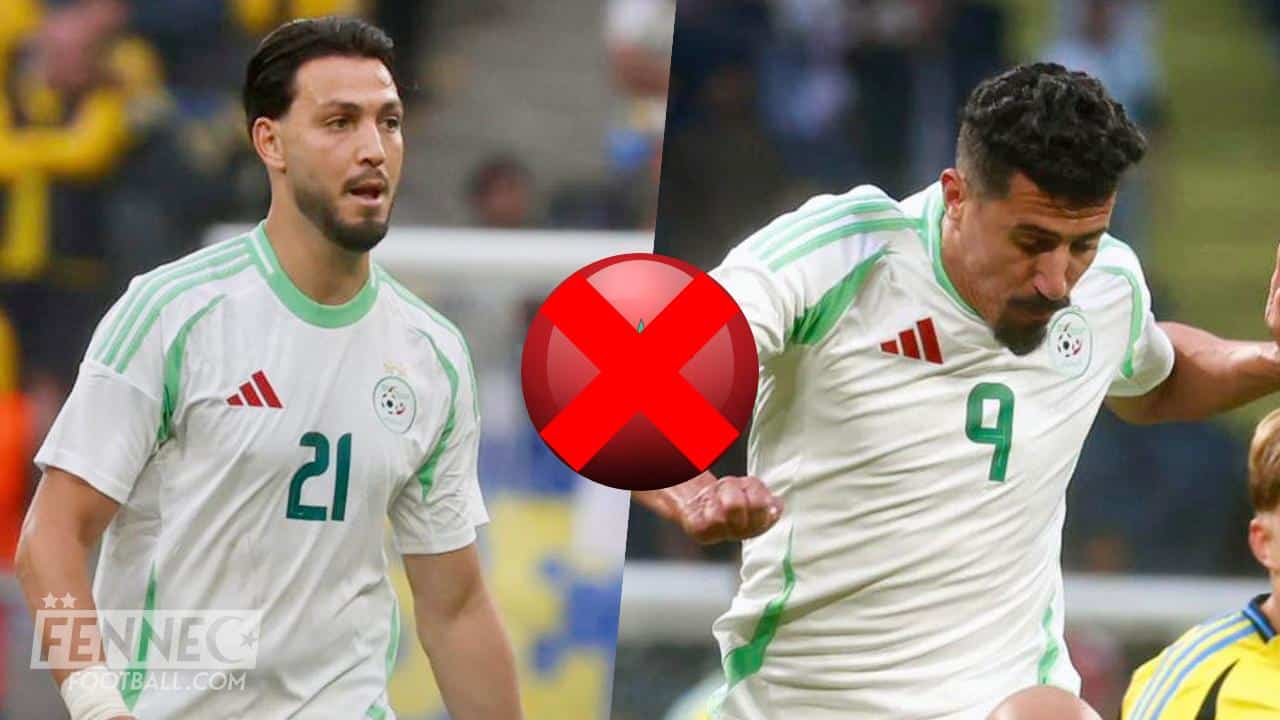 Algérie : terrible nouvelle, Bensebaini et Bounedjah suspendus au Maroc !