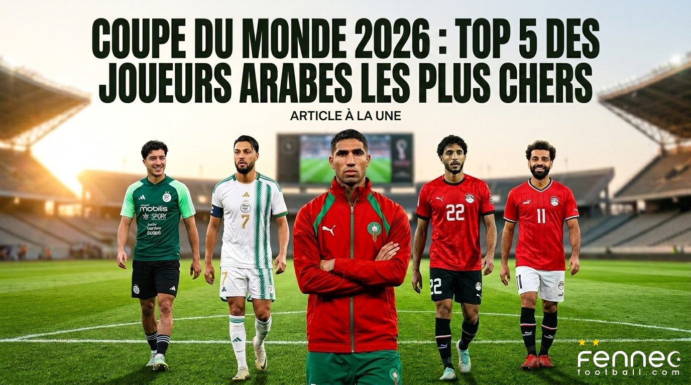 Mondial 2026 : Top 5 des joueurs arabes les plus chers