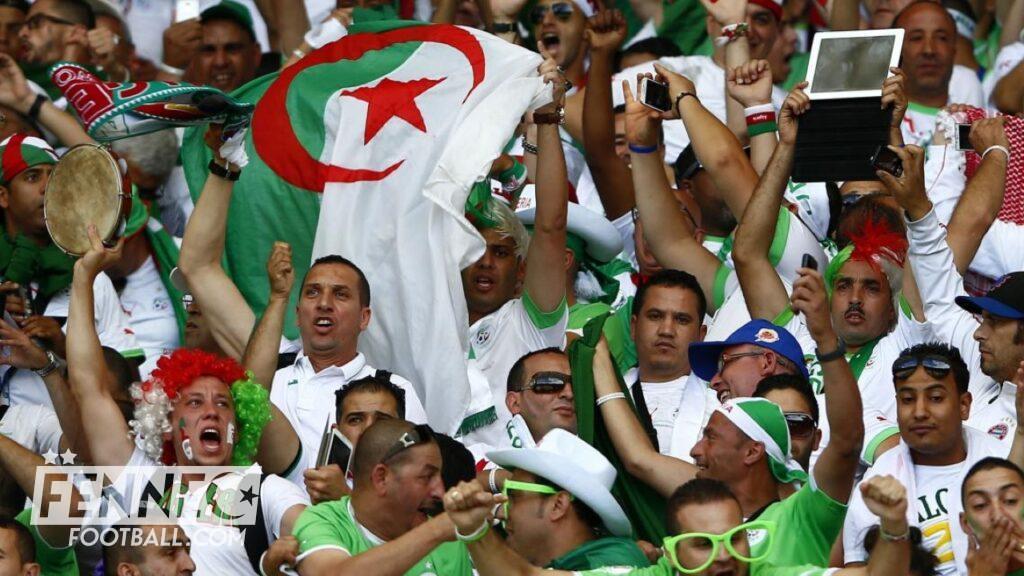 Supporters algeriens &eacute;quipe Alg&eacute;rie Mounir Bessah Nasreddine Zahafi f&eacute;d&eacute;r Ould Makhloufi