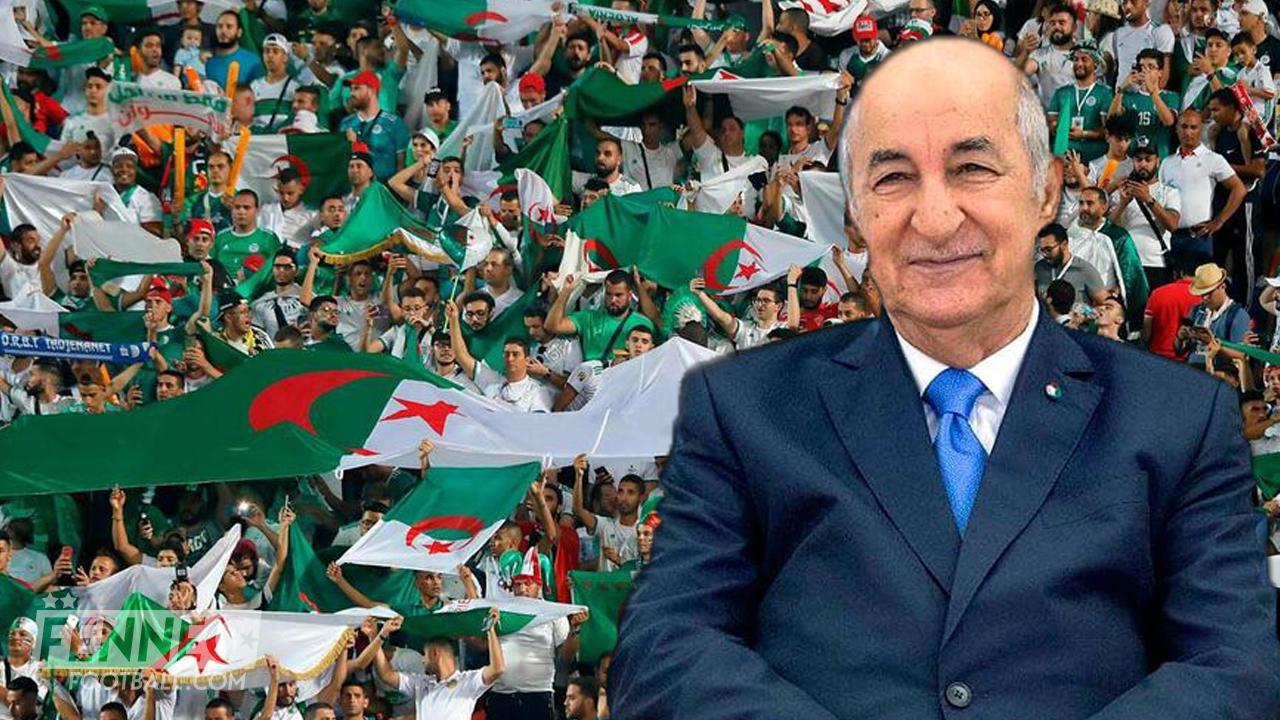 Abdelmadjid Tebboune supporters équipe Algérie