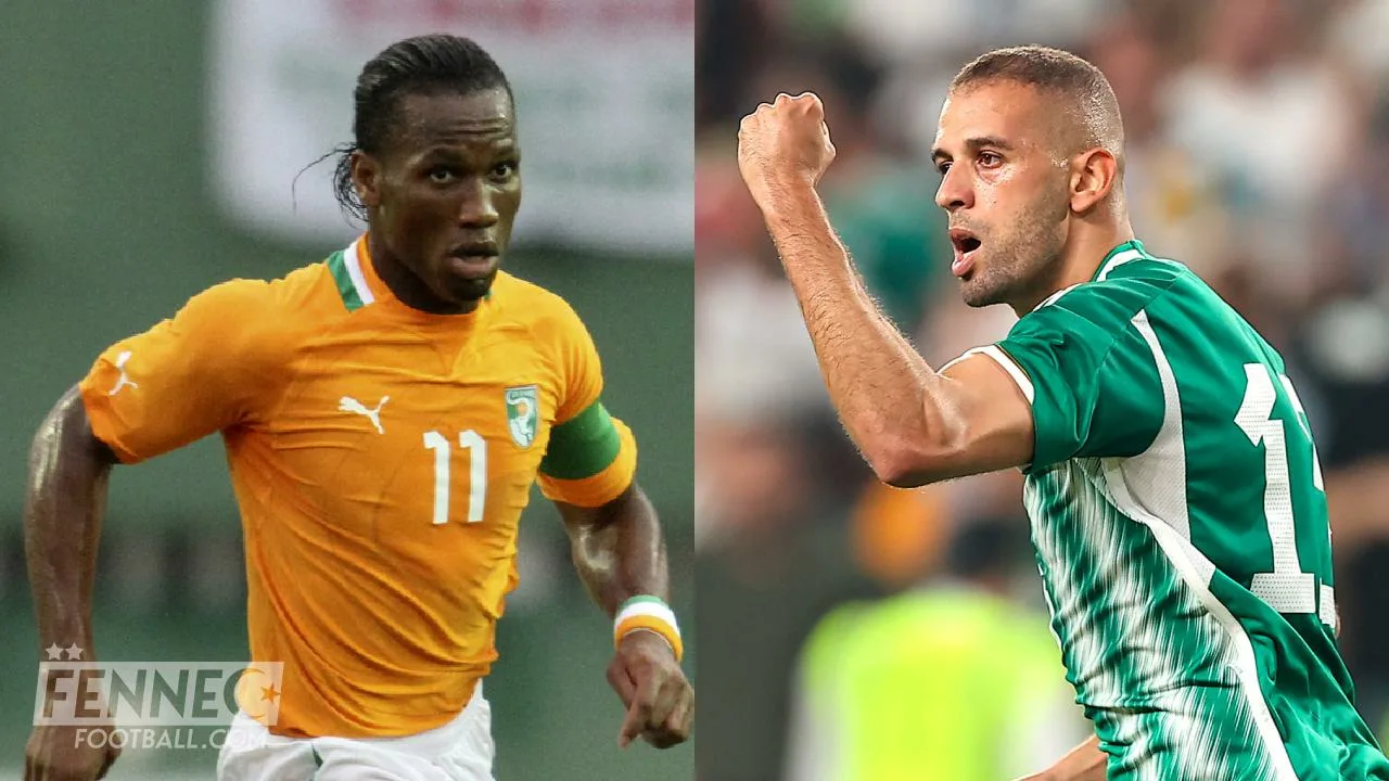 Islam Slimani Didier Drogba