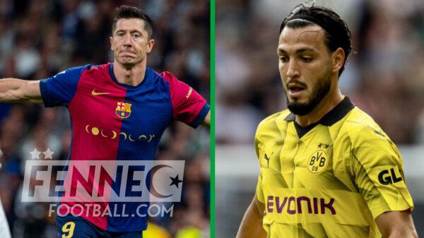 Ramy Bensebaini Robert Lewandovski FC Barcelone Borussia Dortmund