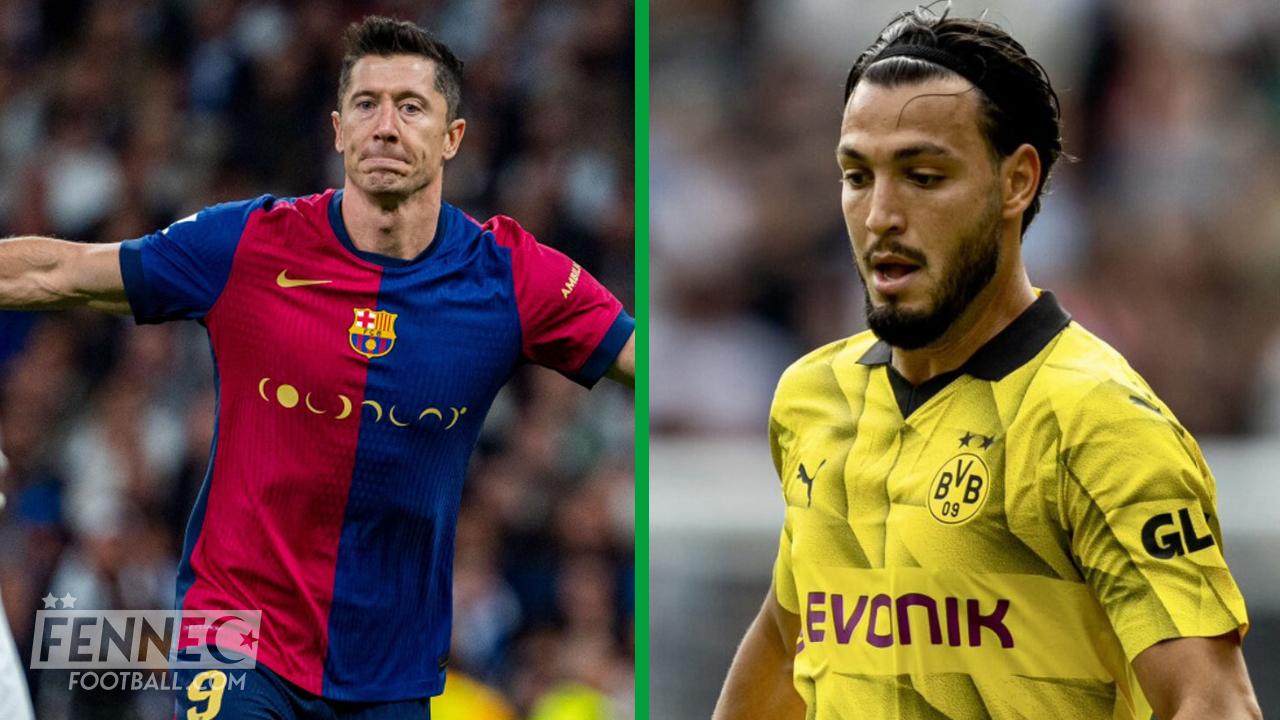 Ramy Bensebaini Robert Lewandovski FC Barcelone Borussia Dortmund